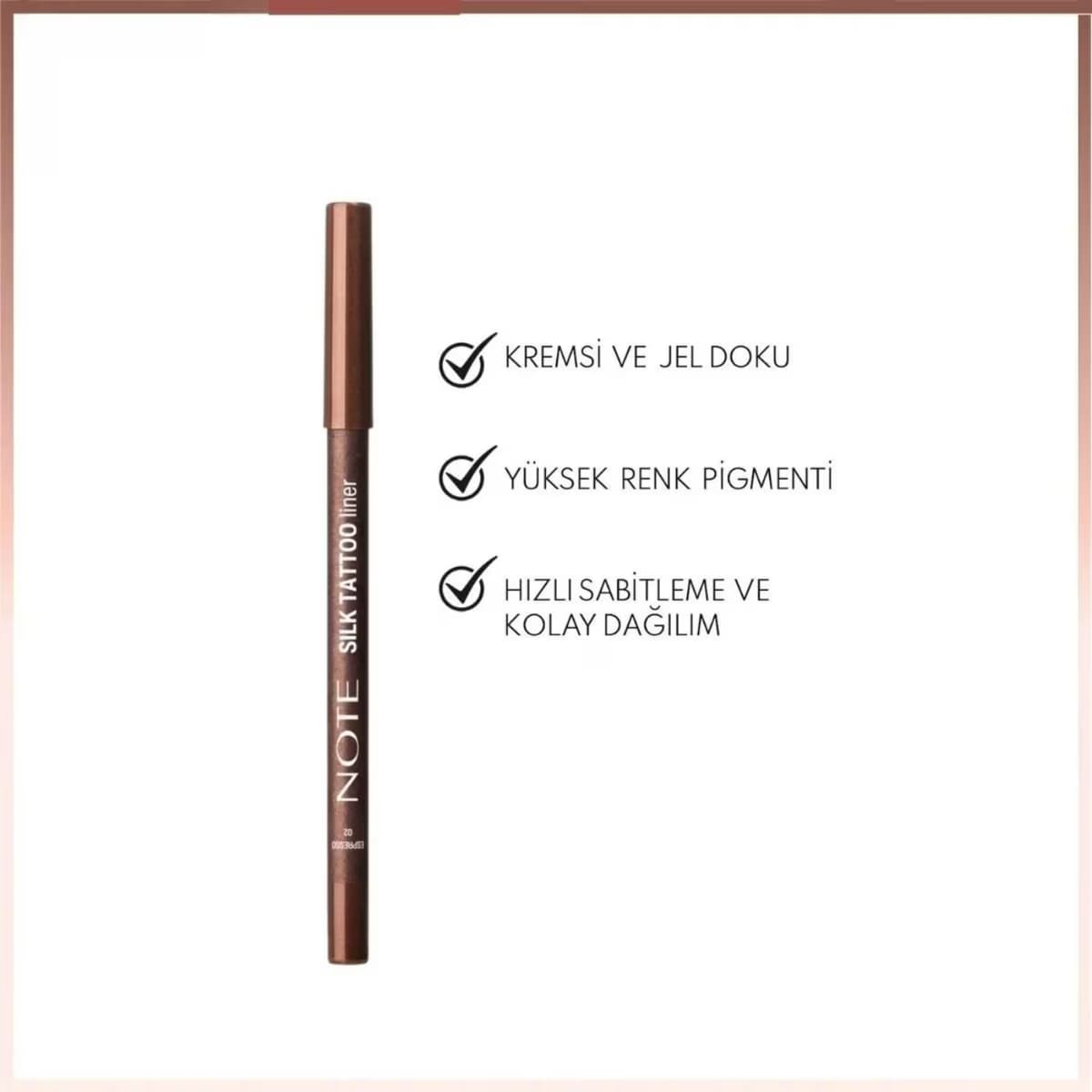 Note Silk Tattoo Liner 02 Espresso, 1 Adet 3