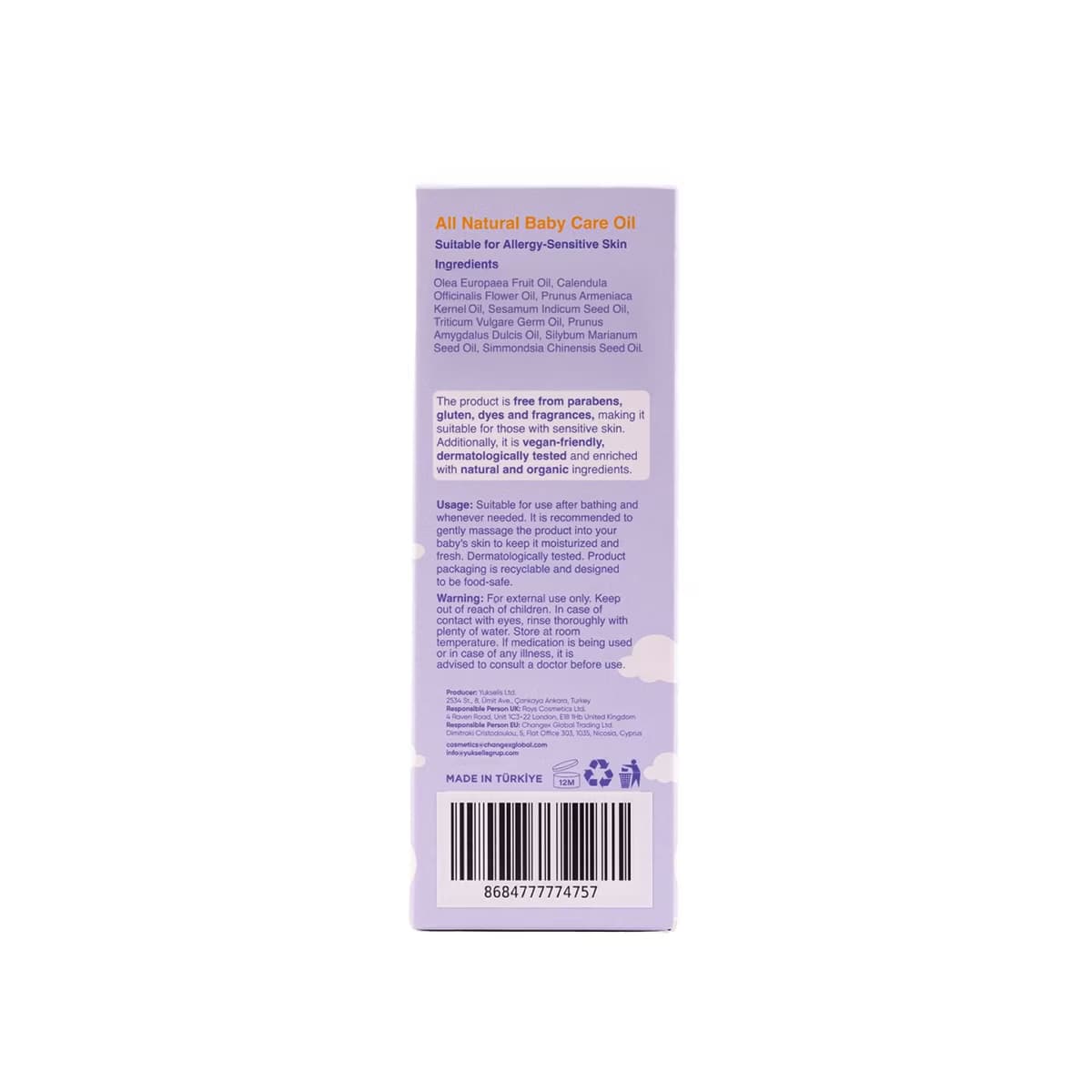 Babyton Bebek Doğal Bakım Yağı 50 ml - Gratis 3