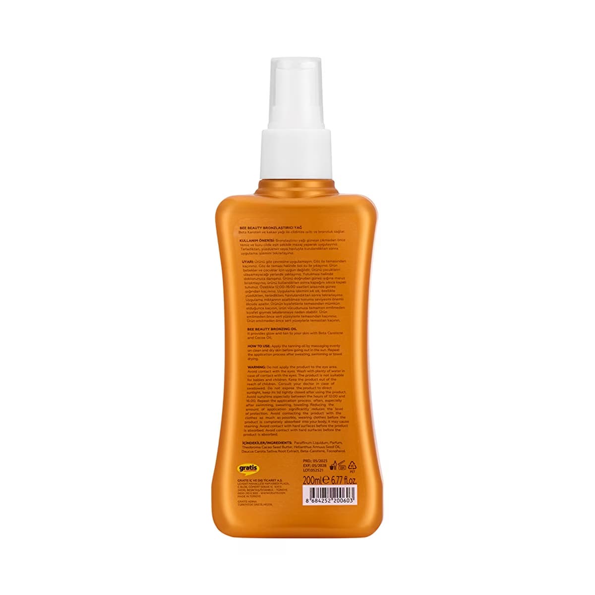 Bee Beauty Bronzlaştırıcı Yağ 200 ml - Gratis 2