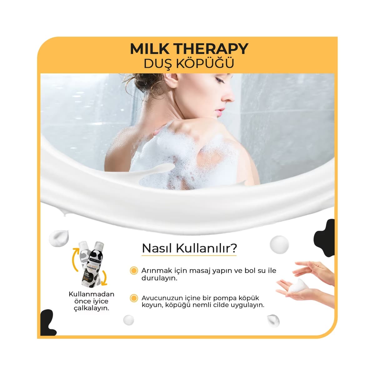 Morfose Milk Therapy Duş Köpüğü 200 ml - Gratis 4