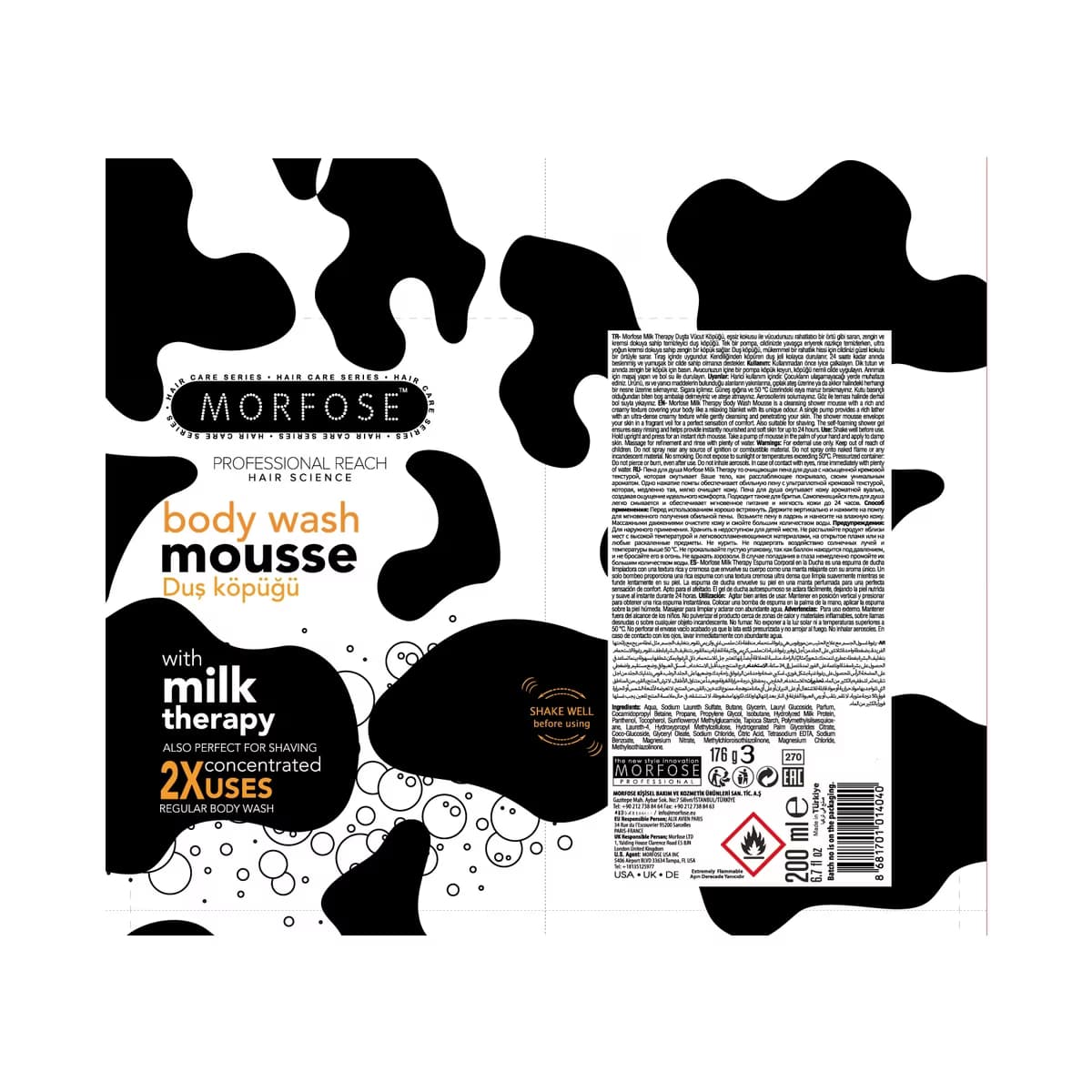 Morfose Milk Therapy Duş Köpüğü 200 ml - Gratis 5