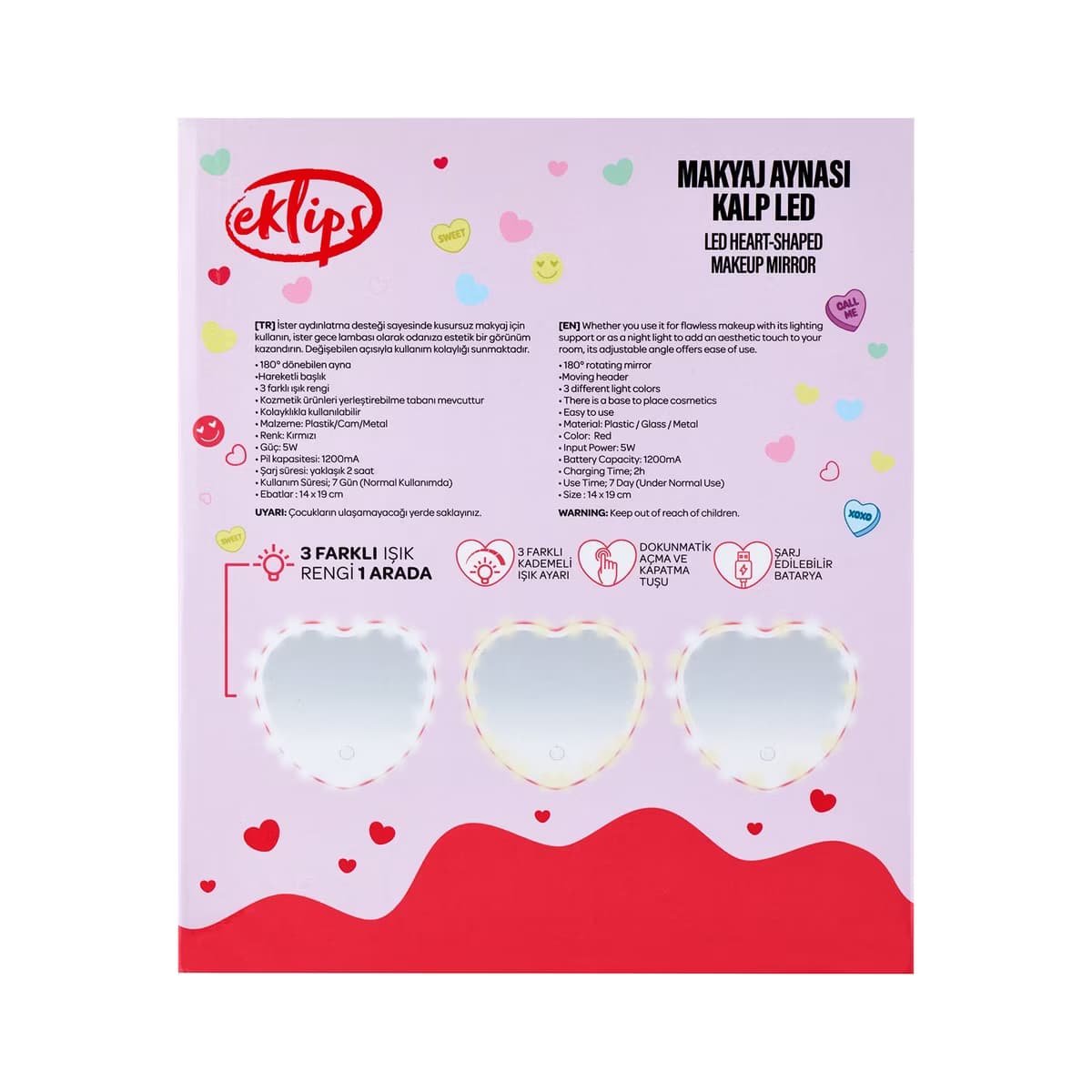 Eklips Kalpli Led Makyaj Aynası - Gratis 4