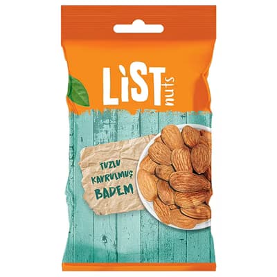 List Nuts Kavrulmuş Badem 40 gr - Gratis