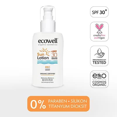 Ecowell Güneş Losyonu 30SPF 150 ml - Gratis