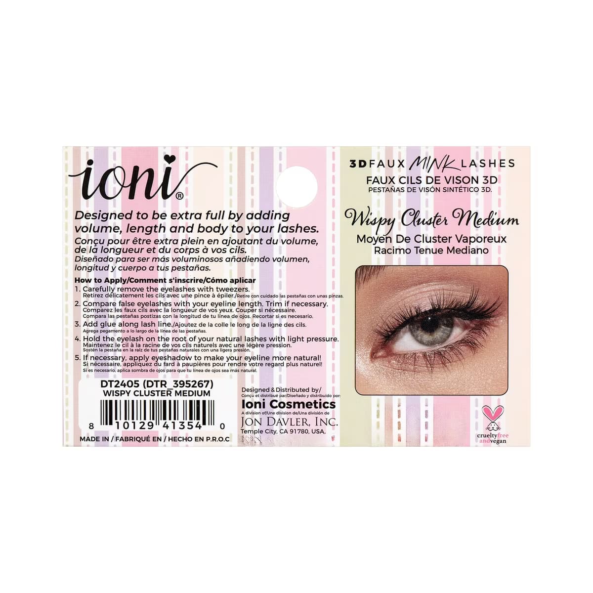 IONI 3D Çift Renkli Takma Kirpik - Gratis 2