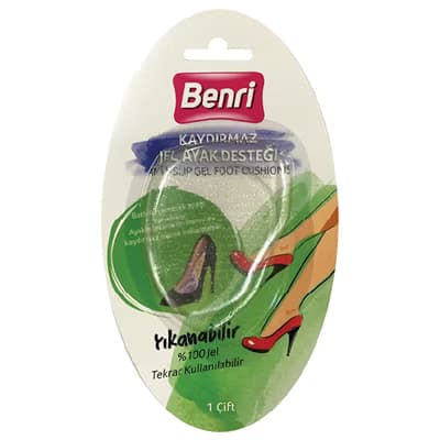 Benri Kaydırmaz Jel Ayak Yastığı 1 Çift - Gratis