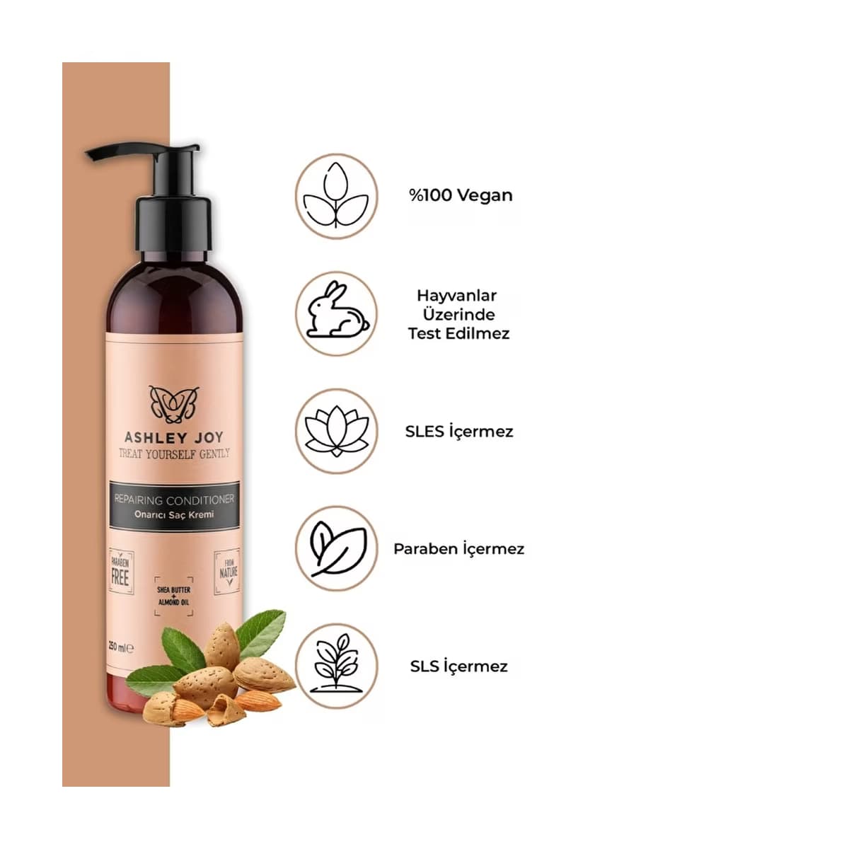 Ashley Joy Onarıcı Saç Kremi 250 ml - Gratis 3