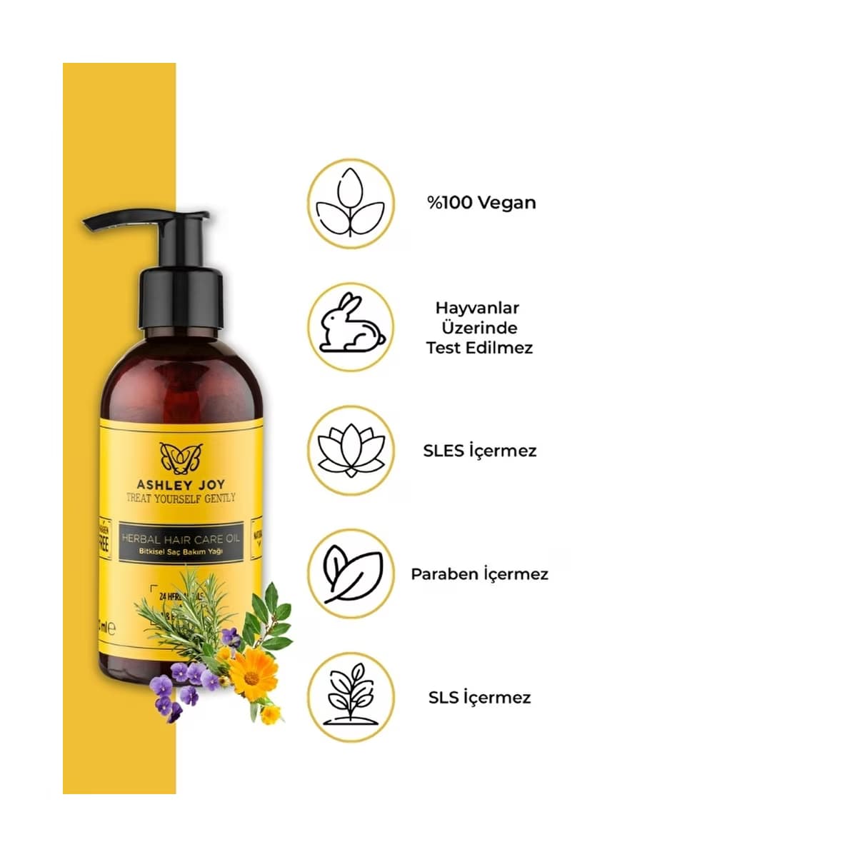 Ashley Joy Saç Bakım Yağı 100 ml - Gratis 3