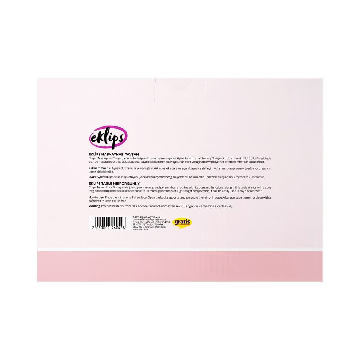 Eklips Ayaklı Masa Aynası Tavşan - Gratis 3
