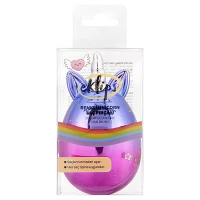 Eklips Renkli Unicorn Saç Fırçası - Gratis