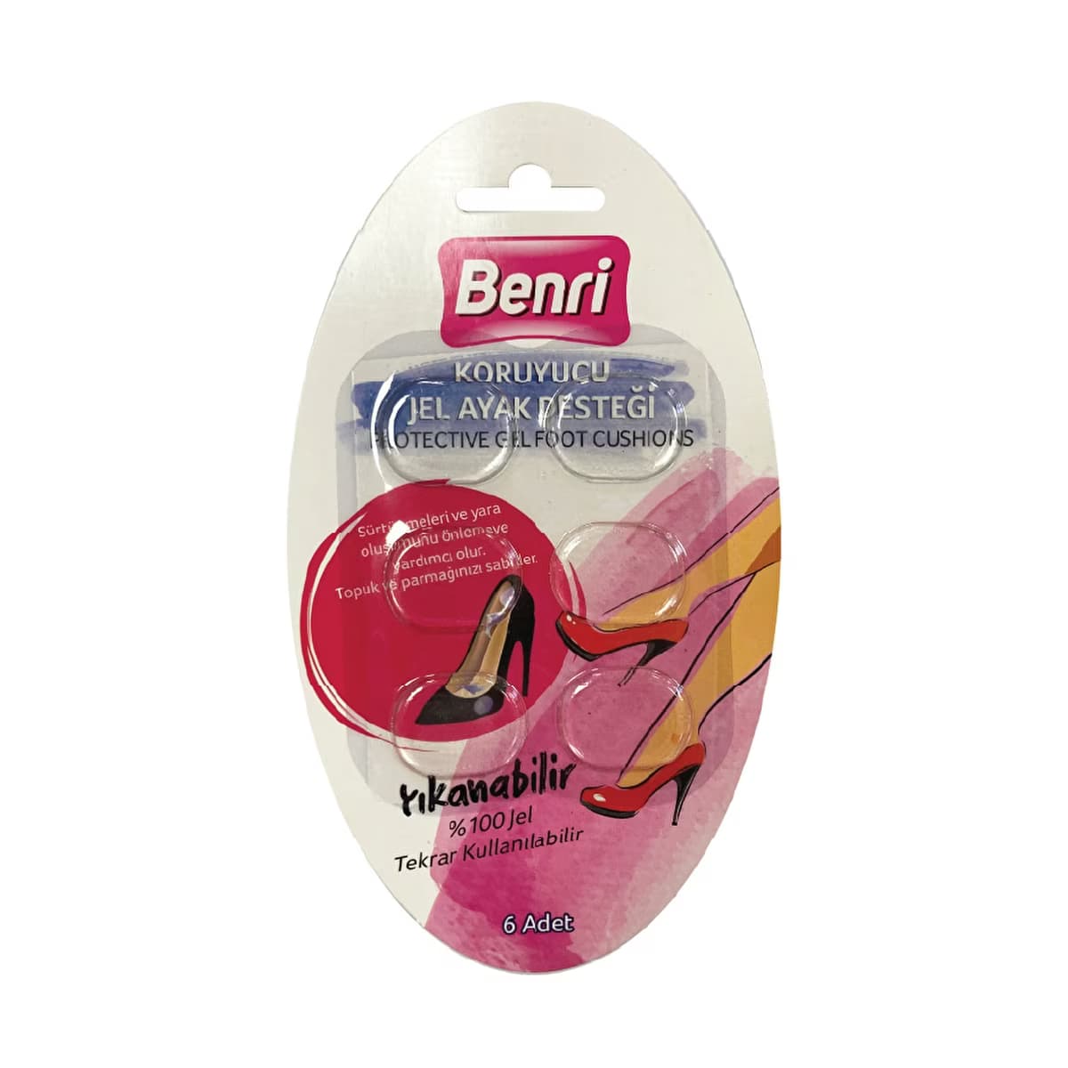Benri Koruyucu Jel Ayak Pedi 6 Adet - Gratis