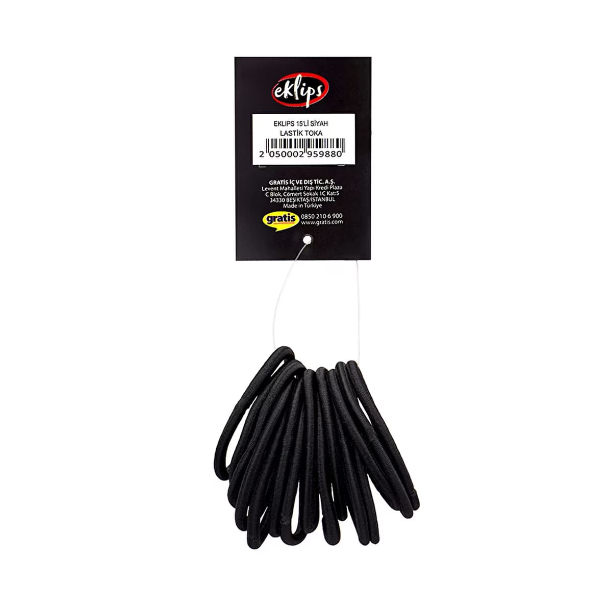 Eklips Siyah Lastik Toka 15'li - Gratis 2