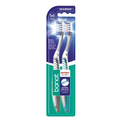 Banat Ultra White Diş Fırçası 1+1 (Orta) - Gratis