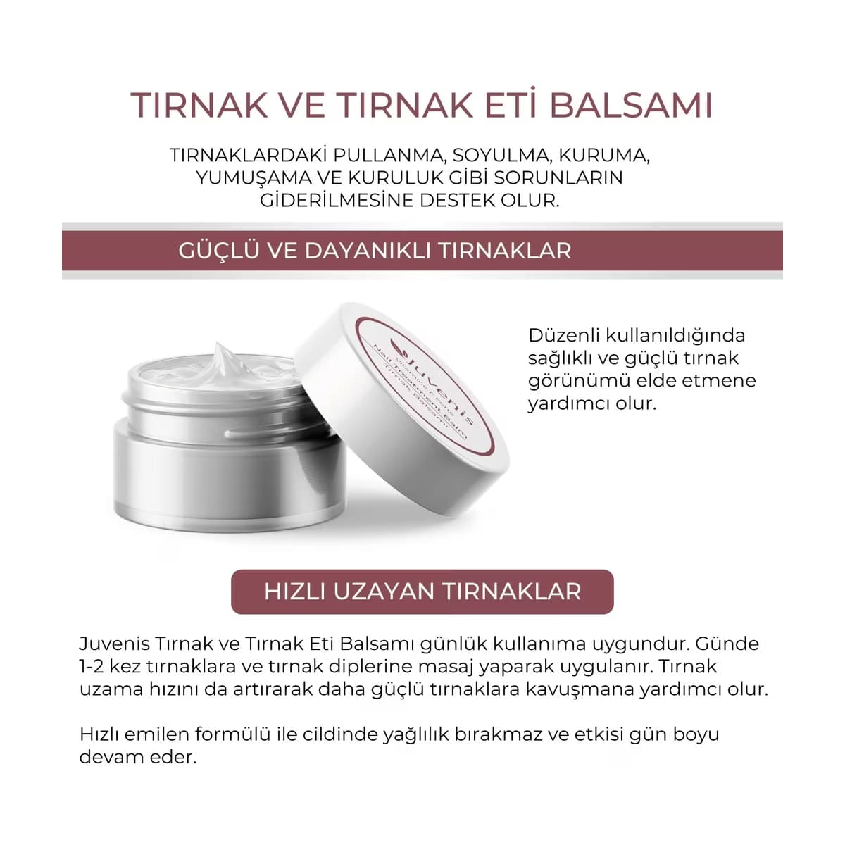 Juvenis Tırnak Balsamı 15 gr - Gratis 3