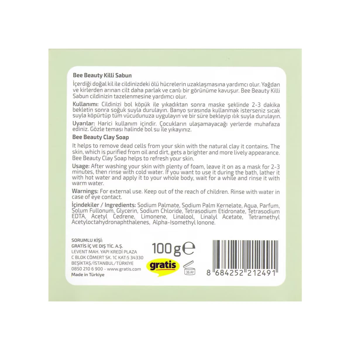 Bee Beauty Killi Kalıp Sabun 100 gr - Gratis 2