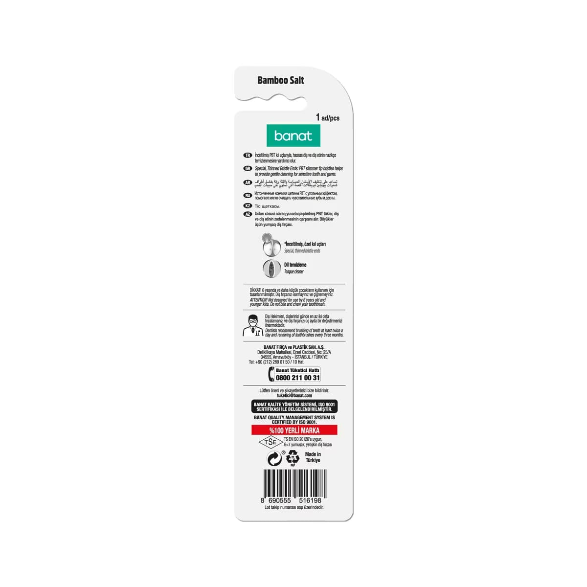 Banat Bamboo Salt Diş Fırçası (Yumuşak) - Gratis 2