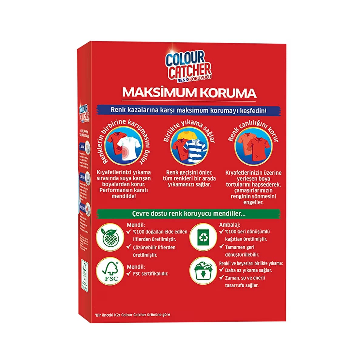 K2R Renk Koruyucu Mendil 10'lu - Gratis 2