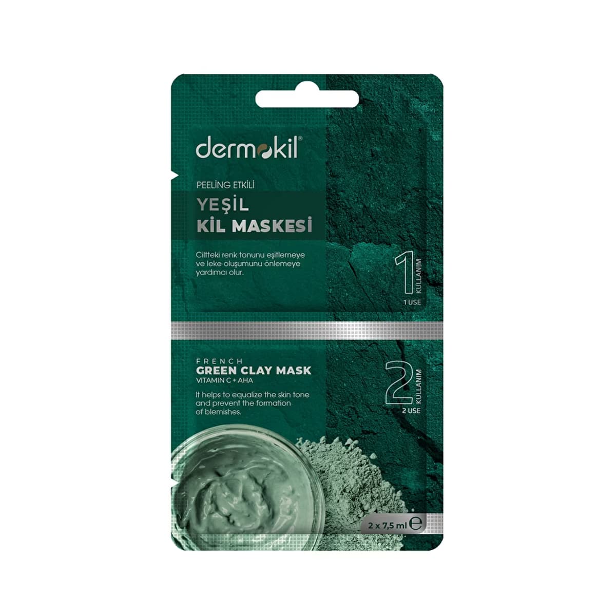 Dermokil Yeşil Kil Maskesi 2 x 7,5 ml - Gratis