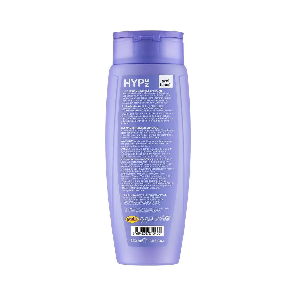 Hyp Me Nemlendirici Şampuan 350 ml - Gratis 2