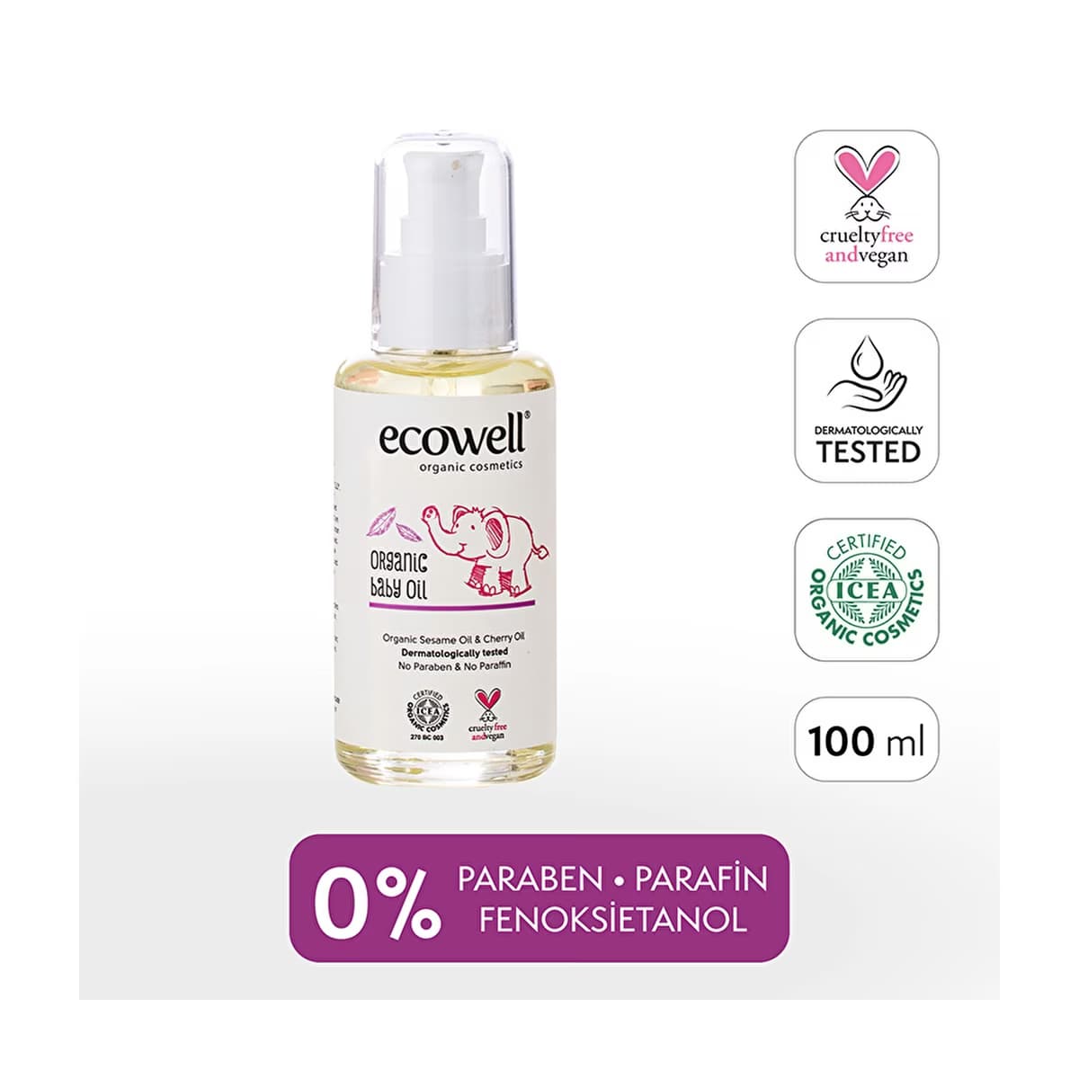 Ecowell Bebek Yağı 100 ml - Gratis