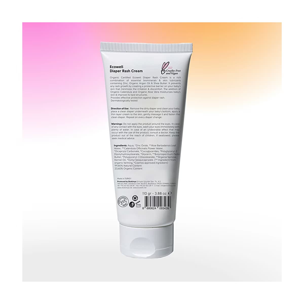 Ecowell Pişik Kremi 110 gr - Gratis 3