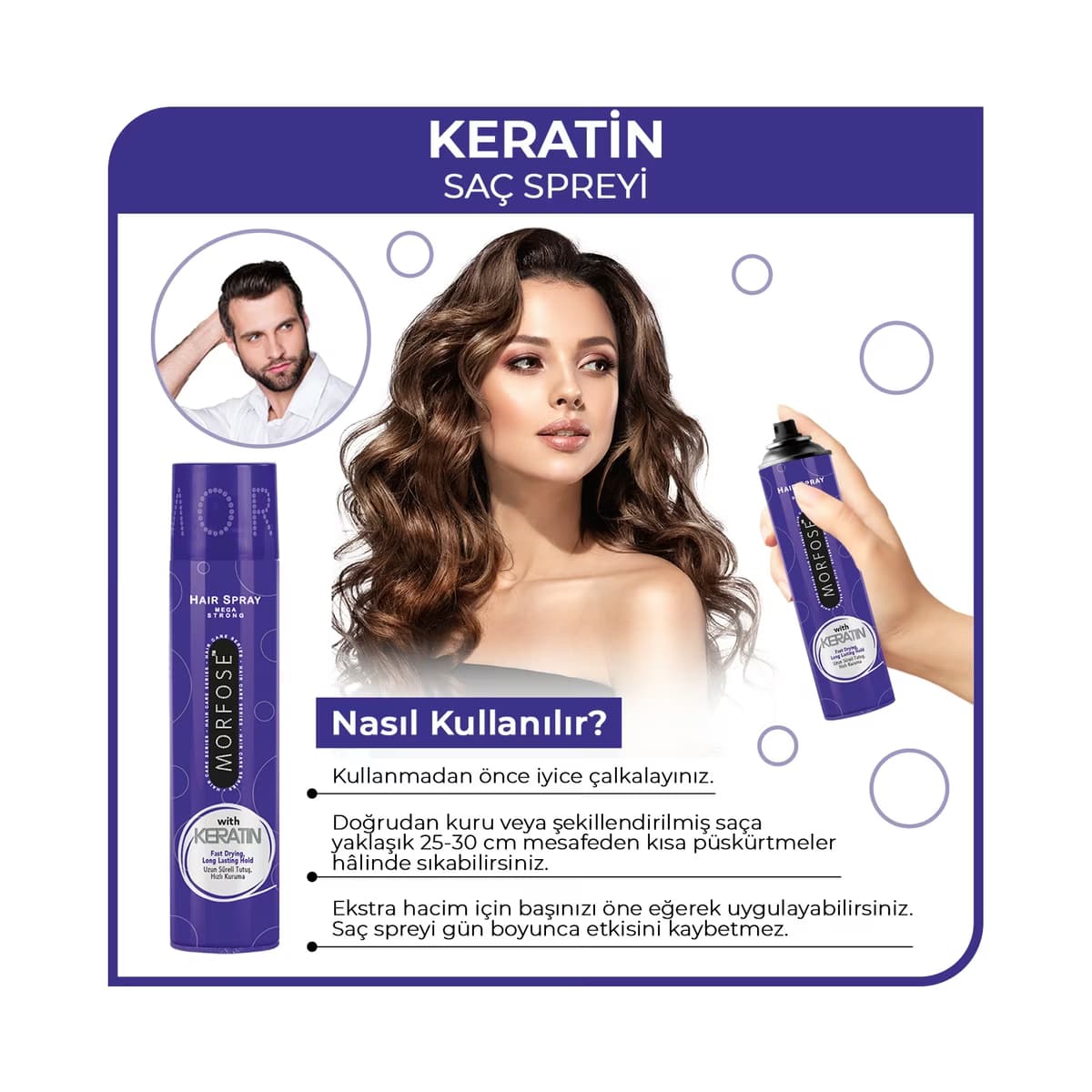 Morfose Keratin Saç Spreyi 300 ml - Gratis 4