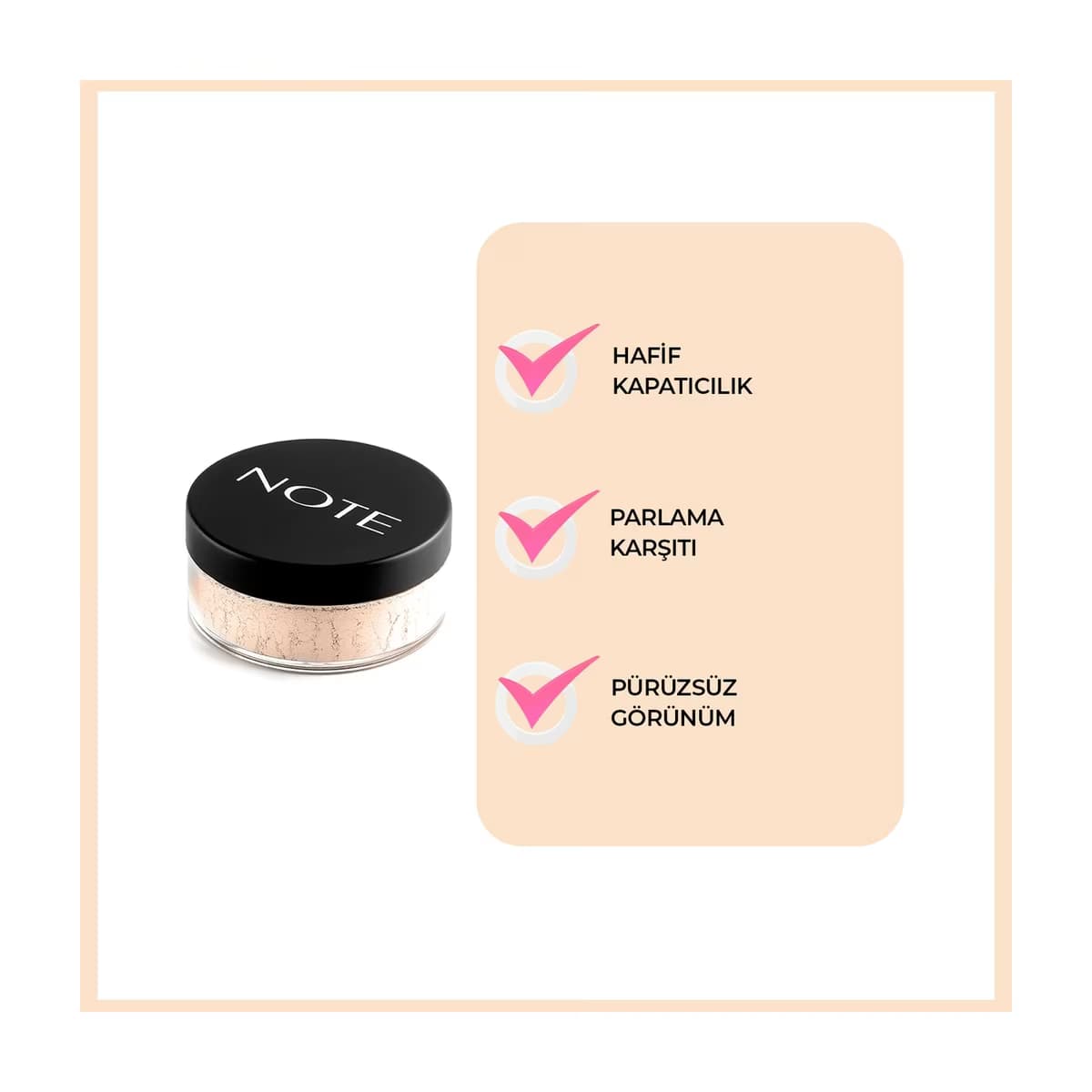 Note Loose Pudra 02 Light Beige - Gratis 2