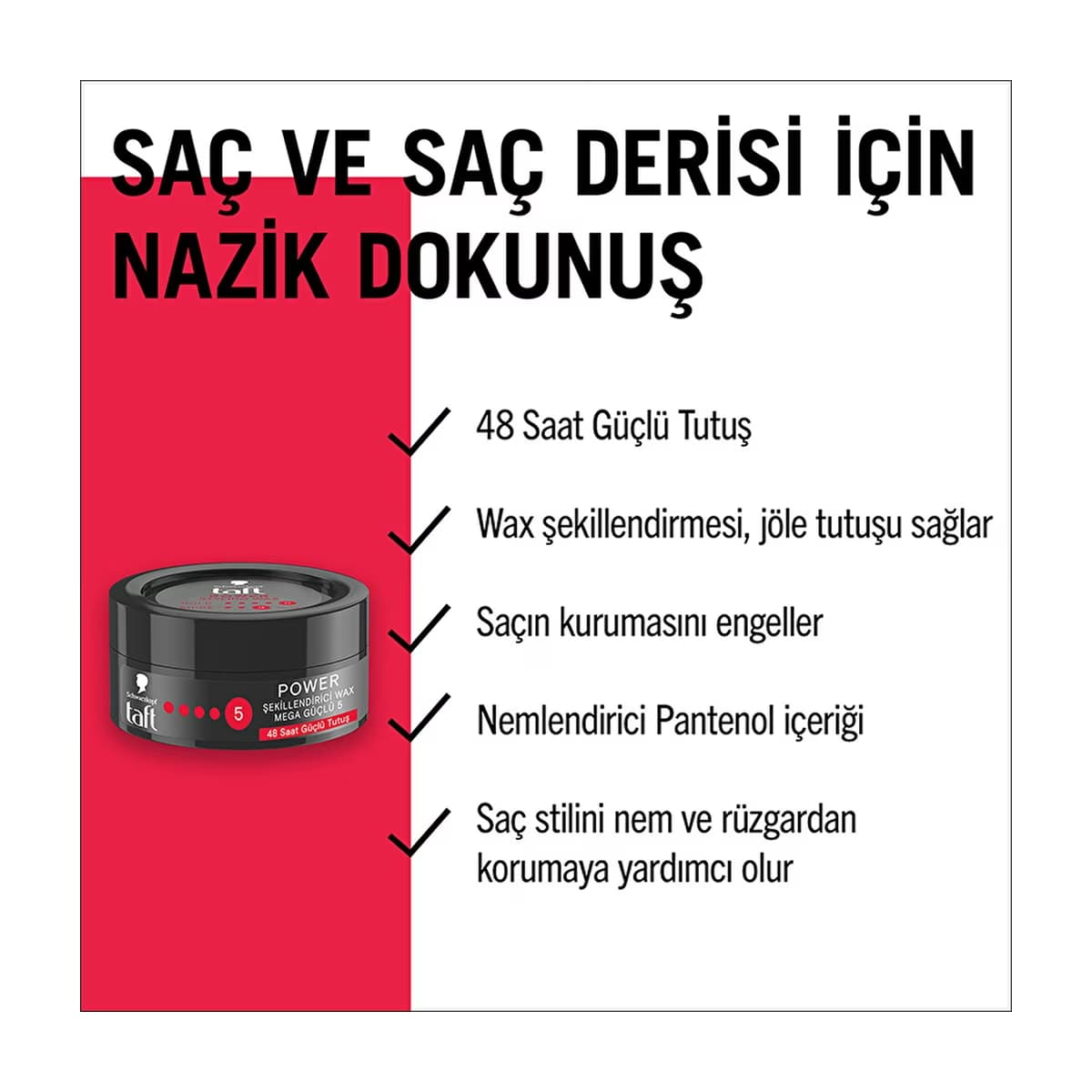 Taft Power Kafein Wax 75 ml - Gratis 3