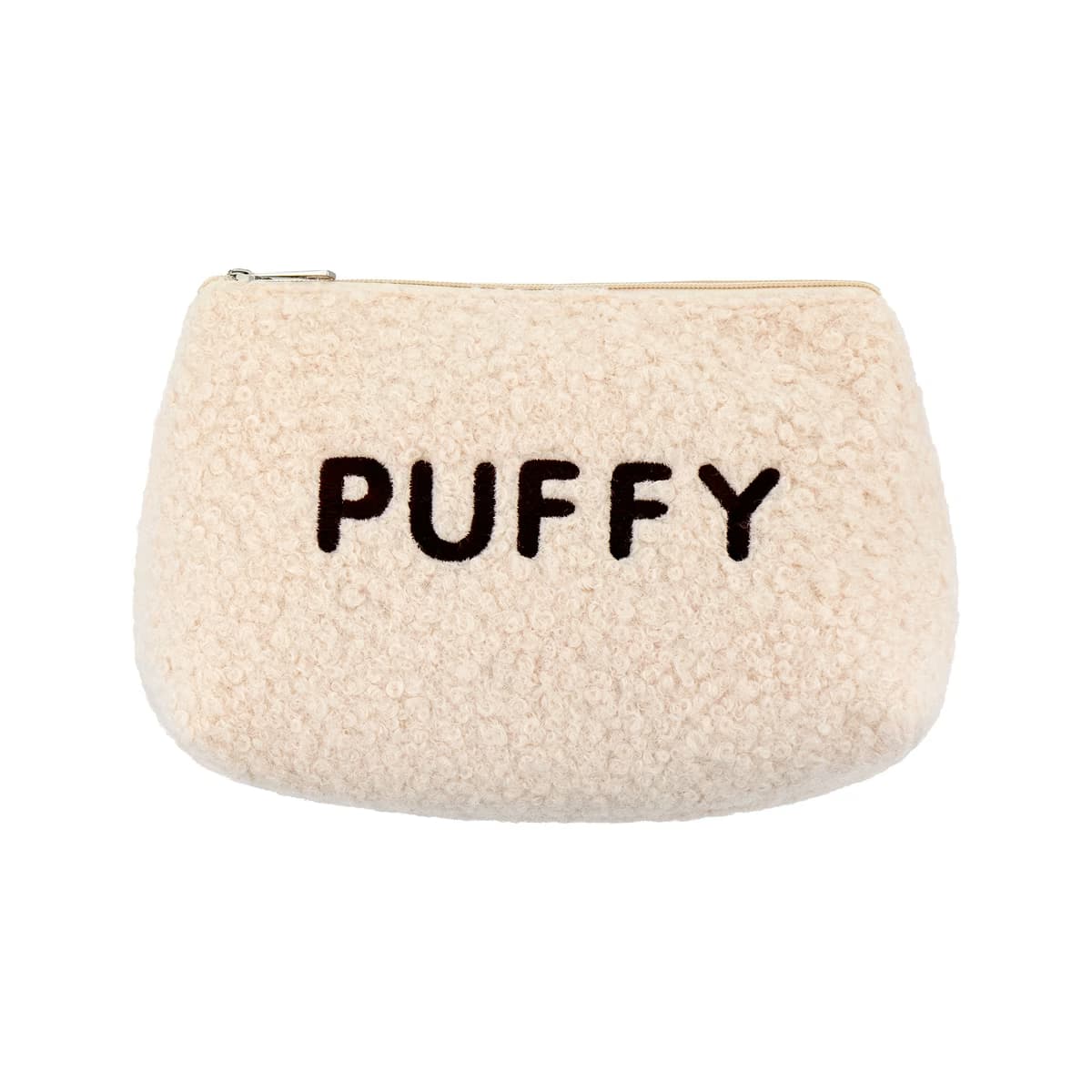 Eklips Puffy Peluş Bej Makyaj Çantası - Gratis