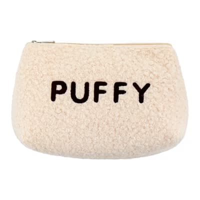 Eklips Puffy Peluş Bej Makyaj Çantası - Gratis