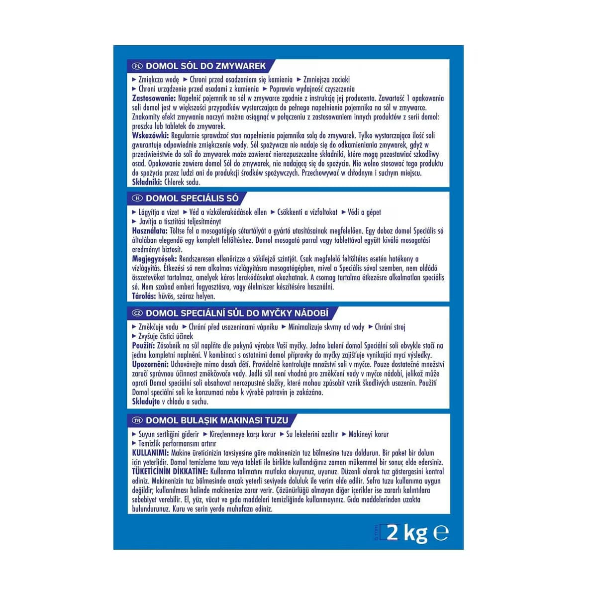 Domol Bulaşık Makinesi Tuzu 2000 gr 2