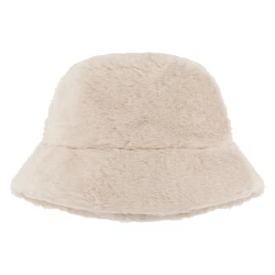 Eklips Bucket Peluş Bej Kışlık Şapka - Gratis