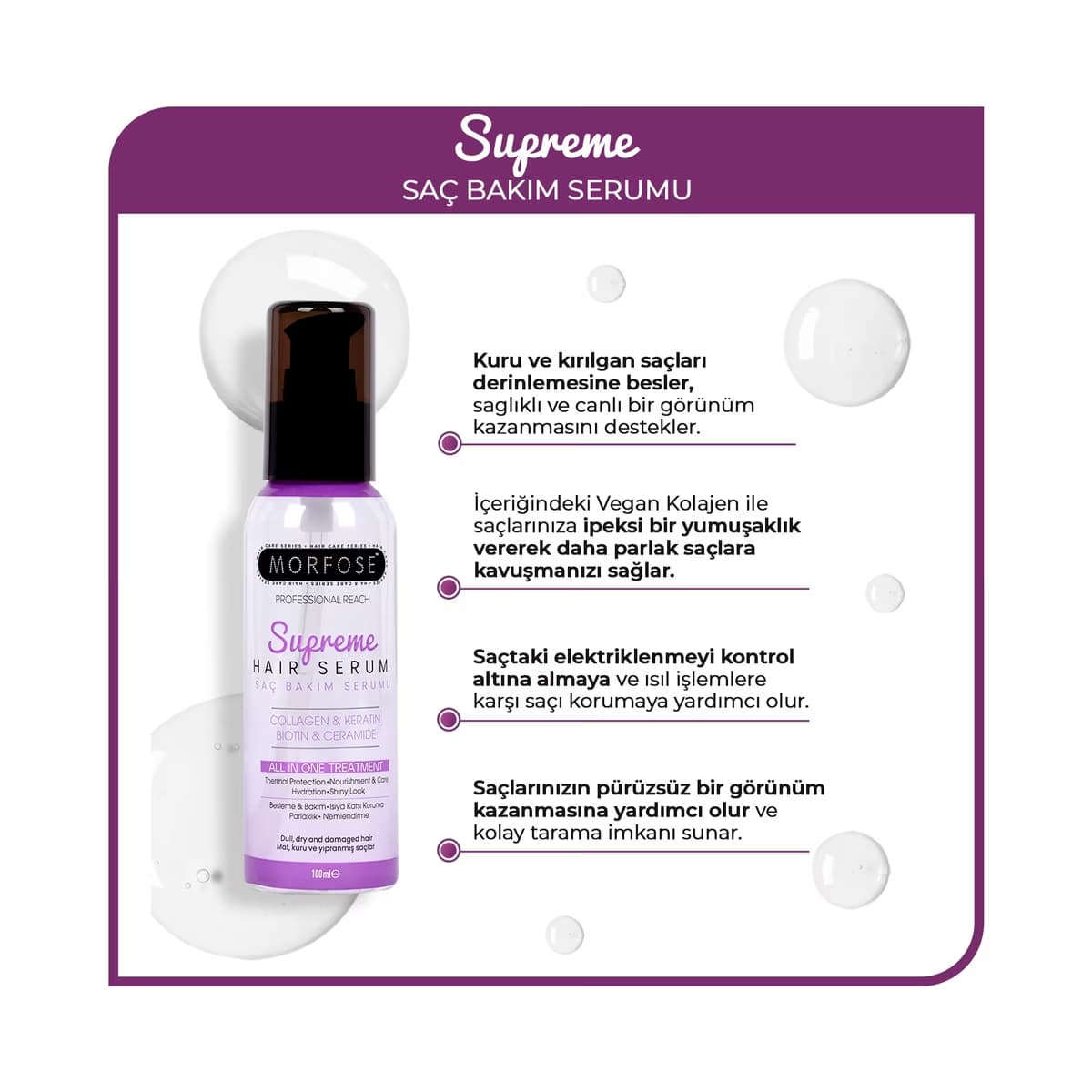 Morfose Supreme Saç Serumu 100 ml - Gratis 3
