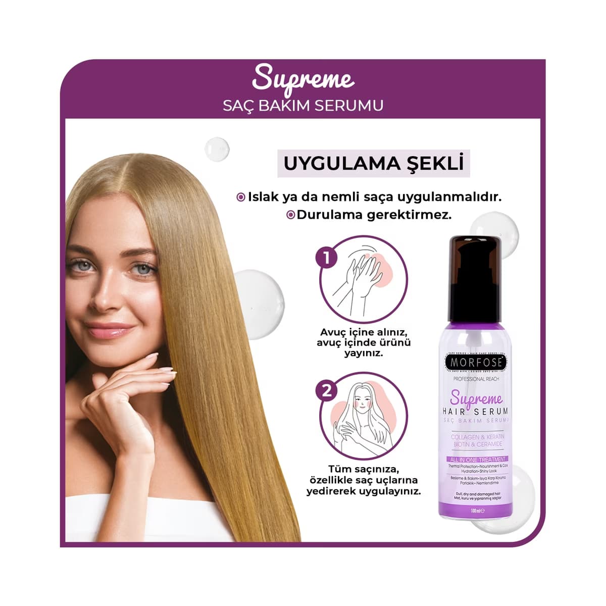 Morfose Supreme Saç Serumu 100 ml - Gratis 4