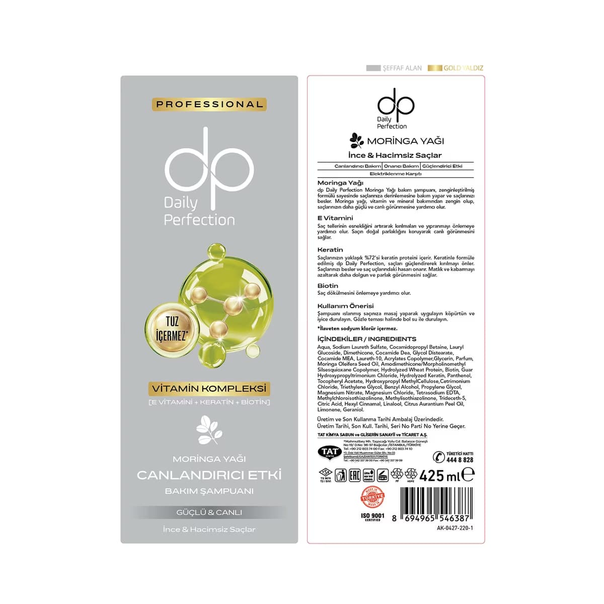 Dp Şampuan Moringa 425 ml - Gratis 4