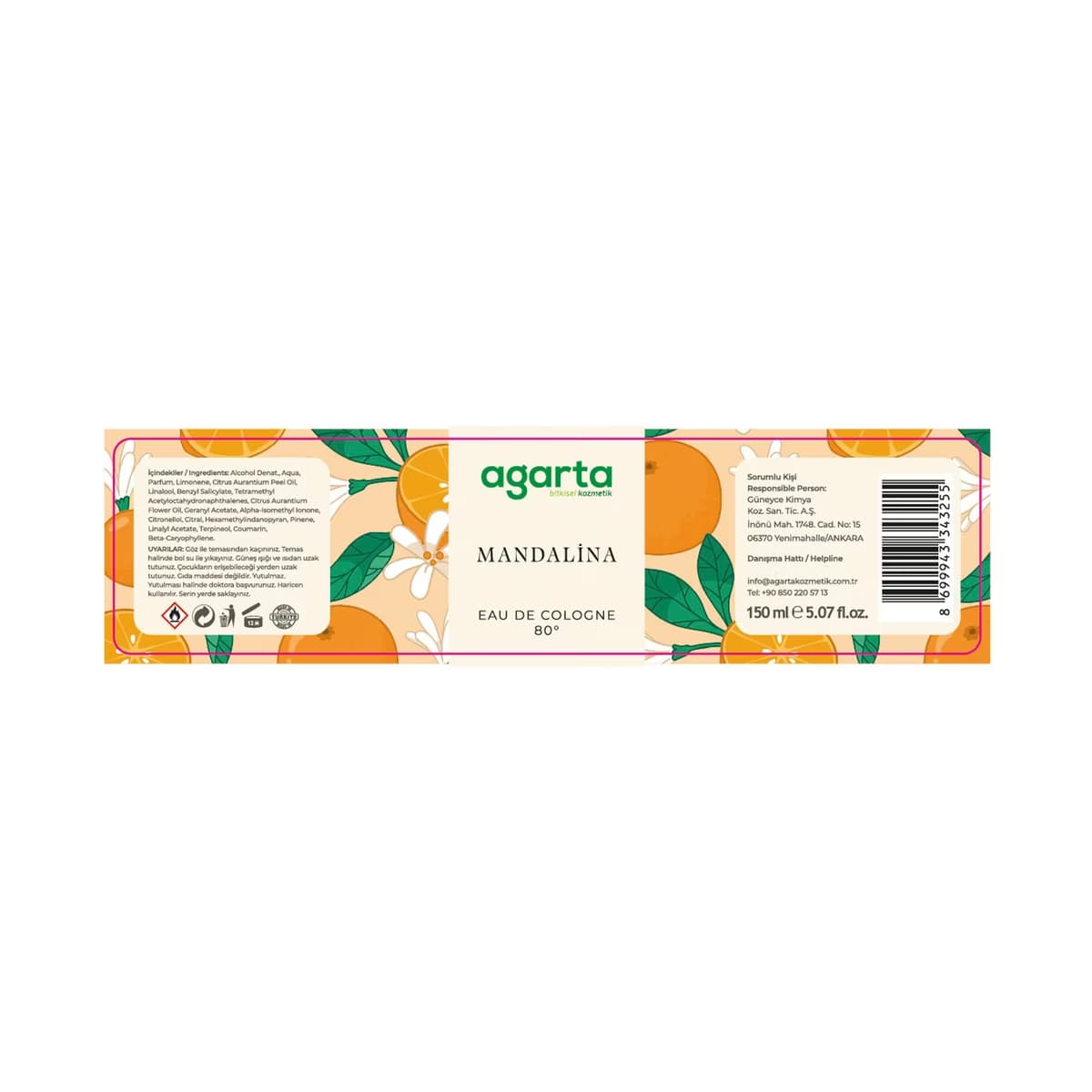 Agarta Mandalina Kolonyası 150 ml - Gratis 2