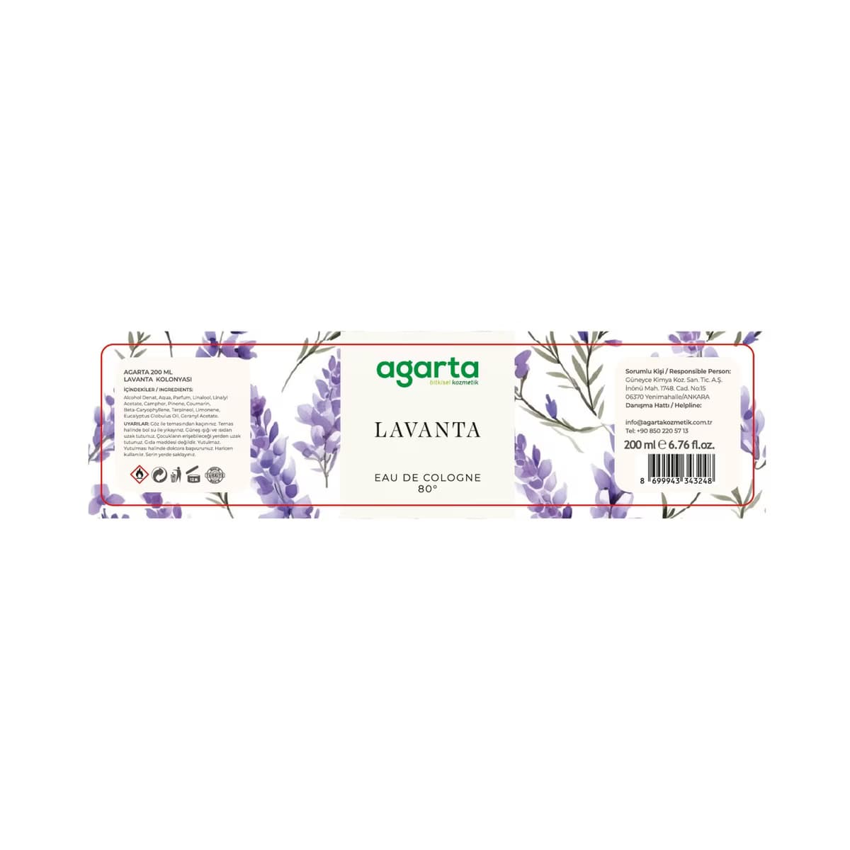 Agarta Lavanta Kolonyası 200 ml - Gratis 2