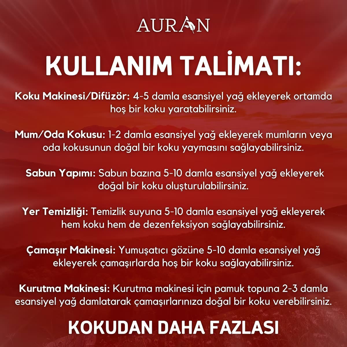 Auran Uçucu Koku Yağı Amber 10 ml 4