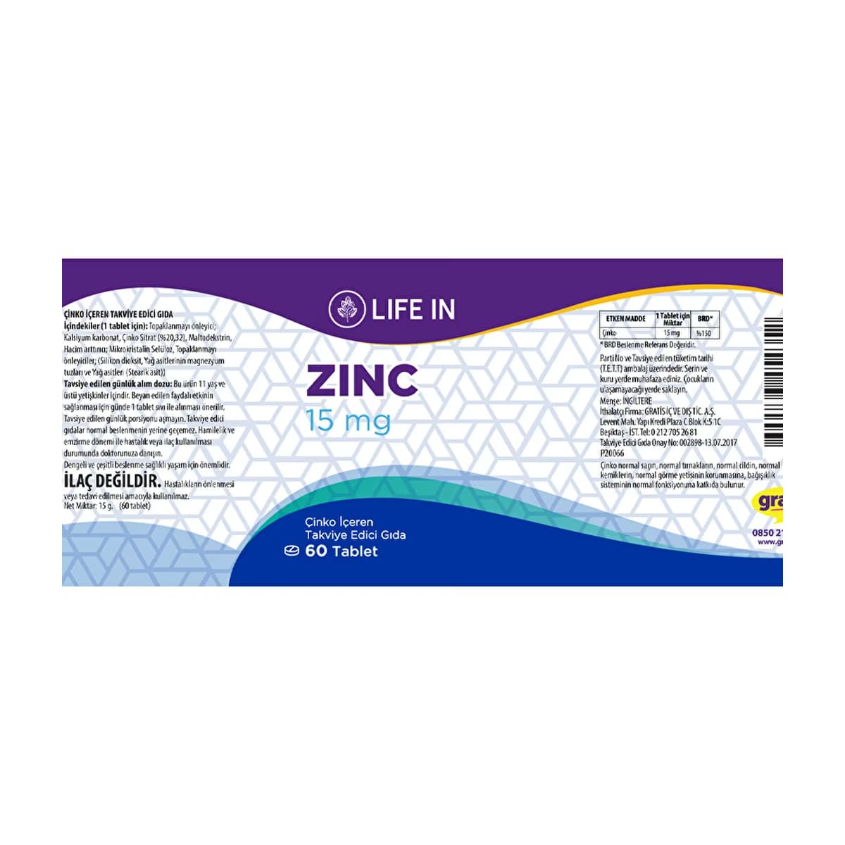 Life In Zinc Tablet - Gratis 2