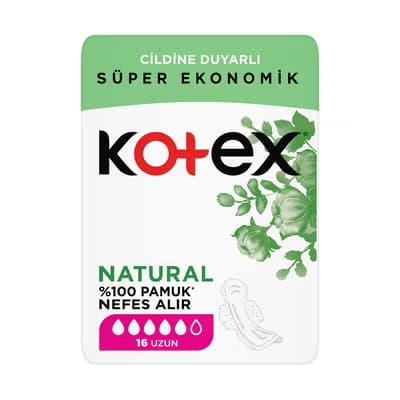 Kotex Natural Ultra Quadro Uzun 16