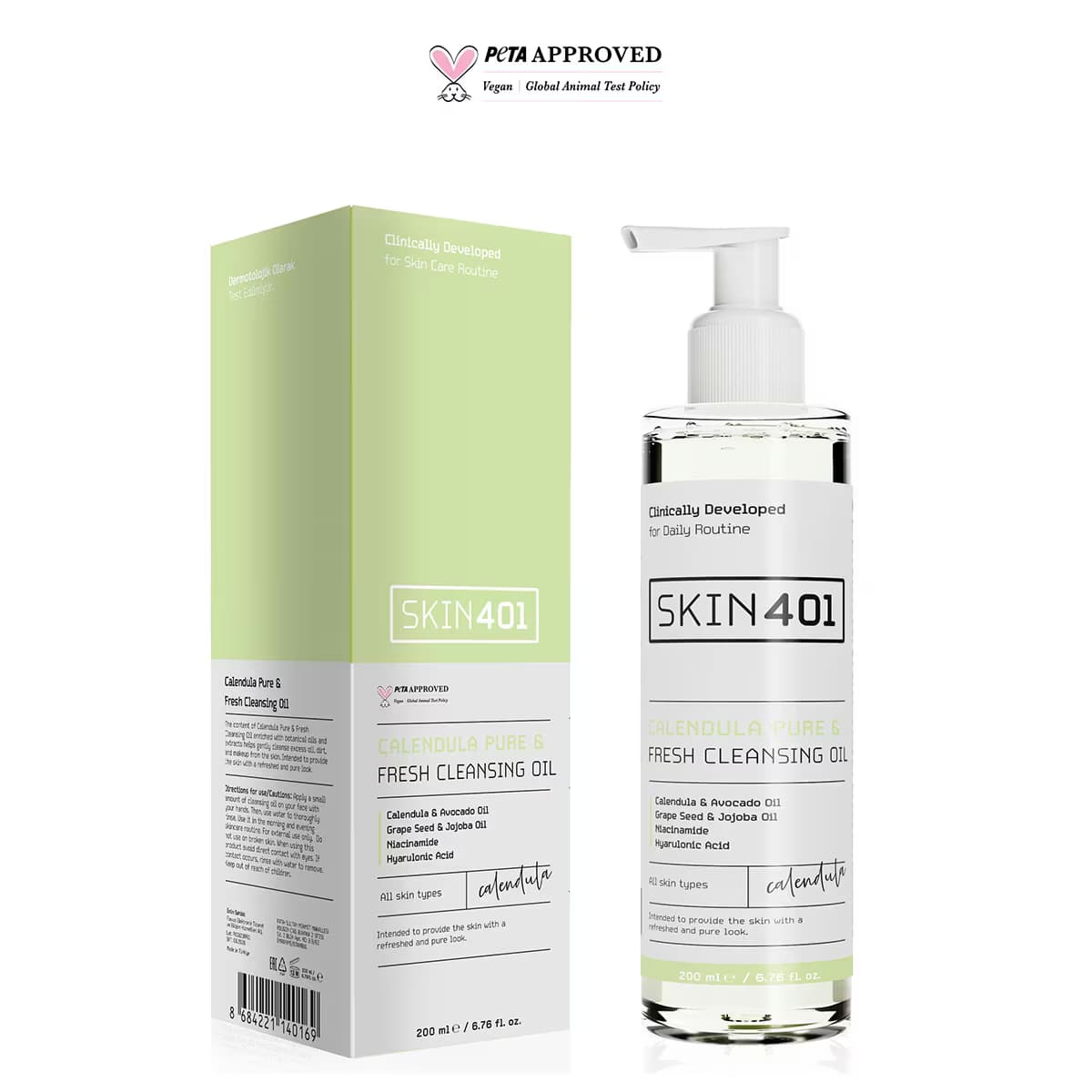 Skin401 Kalendula Özlü Yüz Temizleme Yağı 200 ml