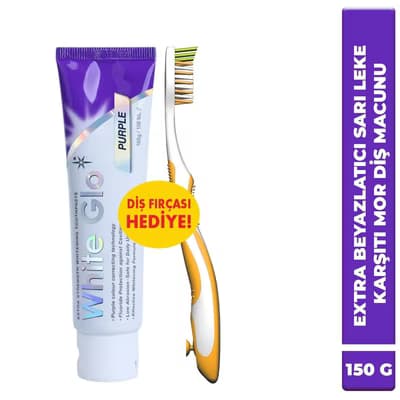 White Glo Sarı Leke Karşıtı Mor Diş Macunu