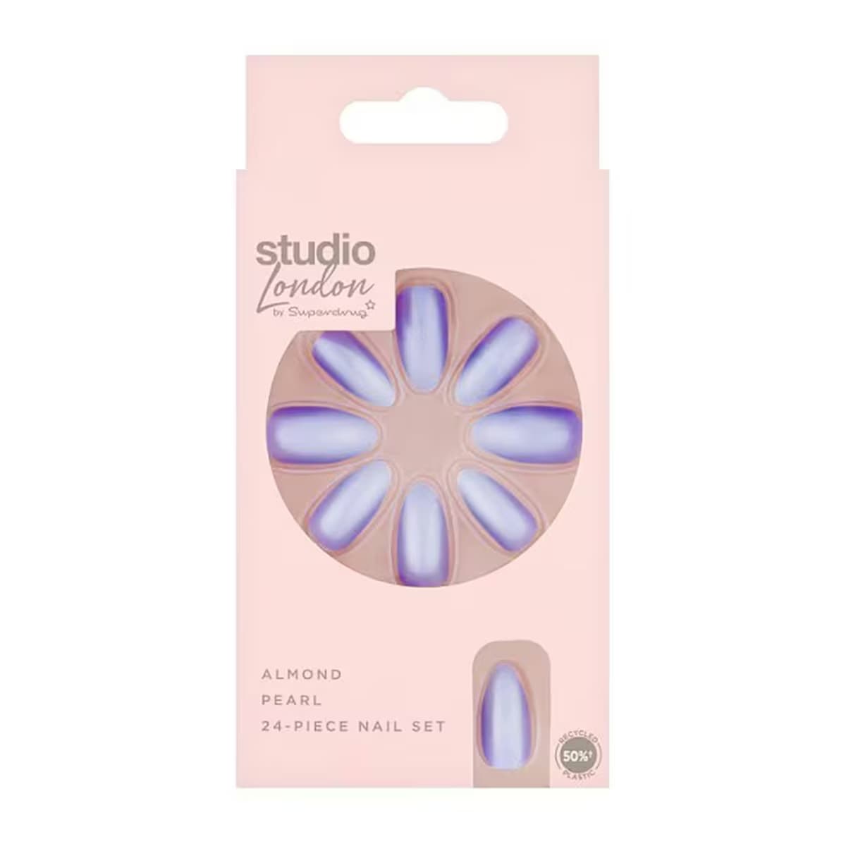 Superdrug Studio Takma Tırnak Lila 24'lü 2