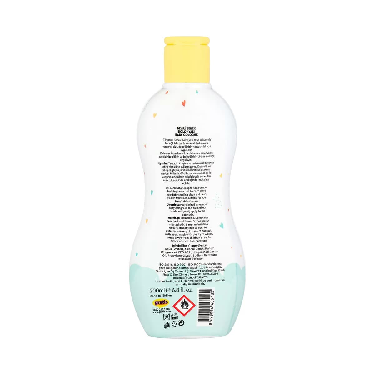 Benri Bebek Kolonyası 200 ml - Gratis 2