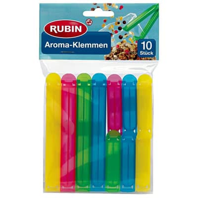 Rubin Poşet Klipsi Renkli 10 Adet