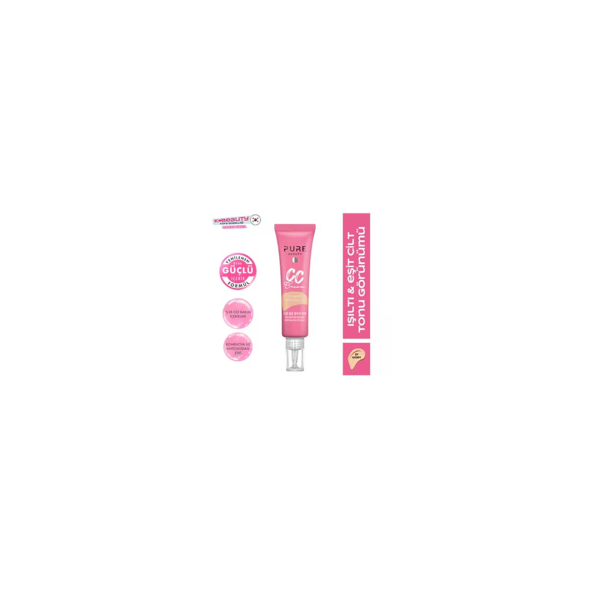 Pure Beauty CC Krem Spf50 Pa+++ Ivory 30 ml 3
