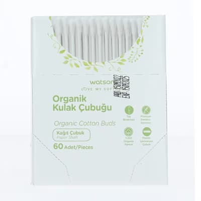 Watsons Organik Kulak Çubuğu 60 Adet