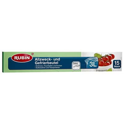 Rubin Kilitli Poşet - 3 Litre Çok Amaçlı 15'li