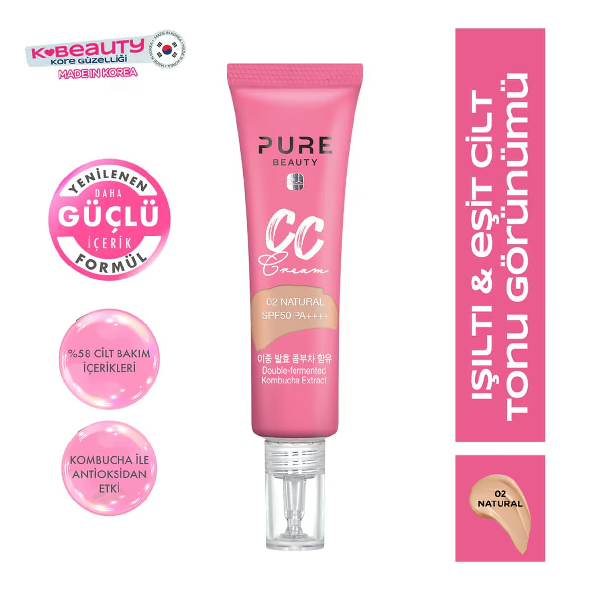 Pure Beauty CC Krem Spf50 Pa+++ Natural 30 ml 5