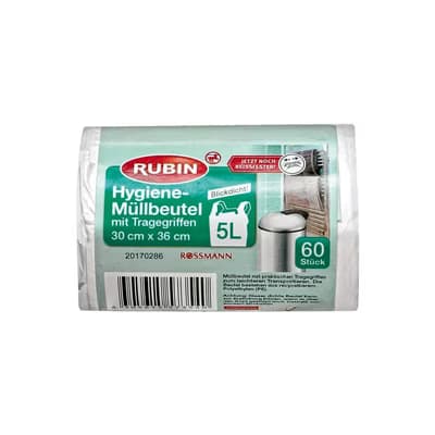 Rubin Çöp Torbası - 5 Litre 30x36 cm 60'lı